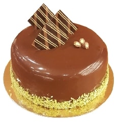 Doğum Günü İçin 2-3 Kişilik Yuvarlak Sade Çikolatalı Pasta
